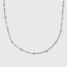 Load image into Gallery viewer, Reserved, payment 1/4: Platinum Pearl Station Necklace