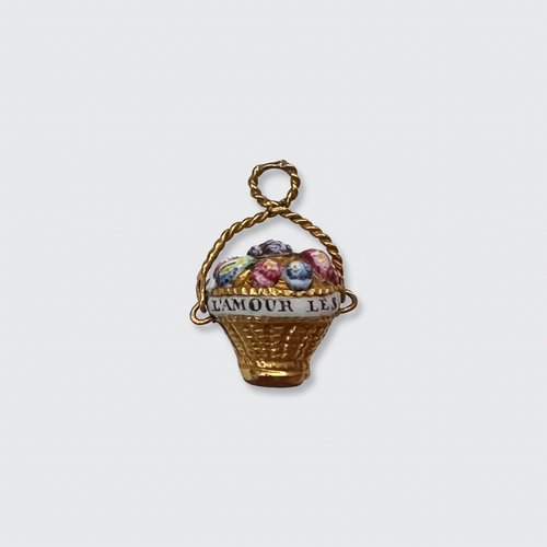 Georgian Miniature Basket Breloque Pendant