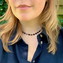 Load image into Gallery viewer, Flat-Cut Garnet Rivière Necklace